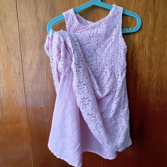 3/$20 Joe Fresh 3T Pink Floral Lace Dress - Picture 3 of 5